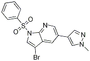 3-Bromo-5-(1-methyl-1h-pyrazol-4-yl)-1-(phenylsulfonyl)-1h-pyrrolo[2,3-b]pyridine Structure,1147998-20-6Structure