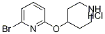 2-Bromo-6-(4-piperidinyloxy)pyridine hydrochloride Structure,1159815-93-6Structure