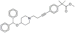 4-[4-[4-(Diphenylmethoxy)-1-piperidinyl]-1-butyne]-α,α-dimethyl-benzeneacetic acid methyl ester Structure,1159977-33-9Structure