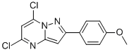 5,7-二氯-2-(4-甲氧基苯基)-吡唑并[1,5-a]嘧啶结构式_1159982-73-6结构式