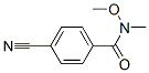 4-Cyano-N-methoxy-N-methylbenzamide Structure,116332-64-0Structure