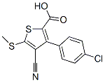 3-(4-Chlorophenyl)-4-cyano-5-(methylthio)thiophene-2-carboxylic acid Structure,116525-66-7Structure