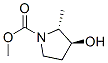 1-Pyrrolidinecarboxylicacid,3-hydroxy-2-methyl-,methylester,trans-(9ci) Structure,116700-17-5Structure