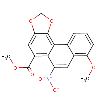 丹皮酚(3,4-D)-1,3-二氧杂环戊烯-5-羧酸-8-甲氧基-6-硝基甲基酯结构式_1169-60-4结构式