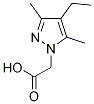 (4-乙基-3,5-二甲基-1H-吡唑-1-基)乙酸结构式_1177352-85-0结构式