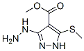 (9ci)-3-肼基-5-(甲基硫代)-1H-吡唑-4-羧酸甲酯结构式_117736-55-7结构式