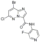 8-Bromo-6-chloro-n-(3-fluoropyridin-4-yl)imidazo[1,2-b]pyridazine-3-carboxamide Structure,1177415-98-3Structure