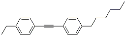 1-Ethyl-4-[2-(4-n-hexylphenyl)ethynyl]benzene Structure