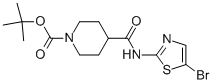 4-[[(5-Bromo-2-thiazolyl)amino]carbonyl]-1-piperidinecarboxylic acid 1,1-dimethylethyl ester Structure,1180526-64-0Structure