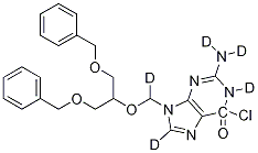 9-[[2-Benzyloxy-1-(benzyloxymethyl)-ethoxy]-methyl]-6-chloroguanine-d5 Structure,1184968-31-7Structure