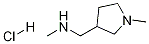 N-methyl(1-methylpyrrolidin-3-yl)methanamine hydrochloride Structure,1185042-30-1Structure