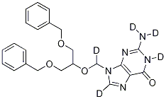 9-[[2-Benzyloxy-1-(benzyloxymethyl)-ethoxy]methyl]guanine-d5 Structure,1185100-63-3Structure