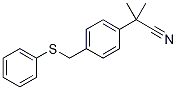 2-Methyl-2-(4-((phenylthio)methyl)phenyl)propanenitrile Structure,1185311-16-3Structure