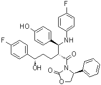 (4S)-3-[(2r,5s)-5-(4-fluorophenyl)-2-[(s)-[(4-fluorophenyl)amino](4-hydroxyphenyl)methyl]-5-hydroxy-1-oxopentyl]-4-phenyl-2-oxazolidinone Structure,1185883-40-2Structure