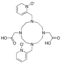 4,10-二[(1-氧代-2-吡啶基)甲基]-1,4,7,10-四氮杂环十二烷-1,7-二乙酸结构式_1187176-56-2结构式