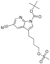 Tert-butyl 5-cyano-3-(4-(methylsulfonyloxy)butyl)-1h-pyrrolo[2,3-b]pyridine-1-carboxylate Structure,1187322-57-1Structure