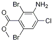 Methyl 3-amino-2,6-dibromo-4-chlorobenzoate Structure,1187386-29-3Structure