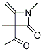 (9ci)-3-乙酰基-1,3-二甲基-4-亚甲基-2-氮杂啶酮结构式_118987-40-9结构式