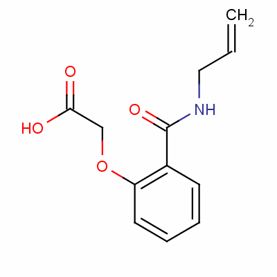 2-[2-(丙-2-烯基氨基甲酰基)苯氧基]乙酸结构式_119-45-9结构式