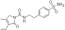 4-[2-[(3-Ethyl-4-methyl-2-oxo-3-pyrrolin-1-yl)carboxamido]ethyl]benzenesulfonamide Structure,119018-29-0Structure