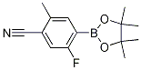 5-氟-2-甲基-4-(4,4,5,5-四甲基-1,3,2-二噁硼烷-2-基)苯甲腈结构式_1192023-08-7结构式