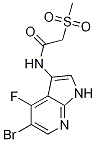 N-(5-溴-4-氟-1H-吡咯并[2,3-B]吡啶-3-基)-2-(甲基磺酰基)-乙酰胺结构式_1196510-86-7结构式