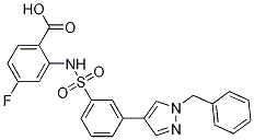 2-(3-(1-Benzyl-1h-pyrazol-4-yl)phenylsulfonamido)-4-fluorobenzoic acid Structure,1197896-93-7Structure