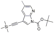 Tert-butyl 5-methyl-3-((trimethylsilyl)ethynyl)-1h-pyrrolo[2,3-b]pyridine-1-carboxylate Structure,1198103-89-7Structure