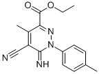 Ethyl 5-cyano-6-imino-4-methyl-1-(4-methylphenyl)-1,6-dihydropyridazine-3-carboxylate Structure,120049-79-8Structure