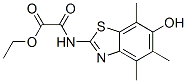 (9ci)-[(6-羟基-4,5,7-三甲基-2-苯并噻唑)氨基]氧代-乙酸乙酯结构式_120164-72-9结构式