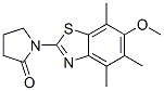 1-(6-甲氧基-4,5,7-三甲基-2-苯并噻唑)-2-吡咯烷酮结构式_120165-64-2结构式