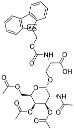 N-芴甲氧羰基-O-BETA-(2-乙酰氨基-2-脱氧-3,4,6-三-O-乙酰基-ALPHA-D-吡喃半乳糖基)-L-丝氨酸结构式_120173-57-1结构式