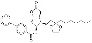 (3aR,4R,5R,6aS)-4-[3-(乙烯缩酮)癸烷基]六氢-5-羟基-2H-环戊[b]呋喃-2-酮5-(4-苯基苯甲酸酯)结构式_120396-31-8结构式