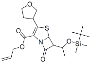 6-[1-[(tert-Butyldimethylsilyl)oxy]ethyl]-7-oxo-3-(tetrahydro-3-furanyl)-4-thia-1-azabicyclo[3.2.0]hept-2-ene-2-carboxylic acid 2-propenyl ester Structure,120705-71-7Structure