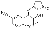 (-)-(3S,4r)-3,4-dihydro-3-hydroxy-2,2-dimethyl-4-(3-oxy-1-cyclopentenyl-2-oxy)-2h-1-benzylpyran-6-ca Structure,121055-10-5Structure