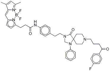 3-氟硼吡咯-丙酸N-苯乙基螺哌隆酰胺结构式_121086-10-0结构式