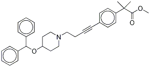 4-[4-[4-(二苯基甲氧基-d5)-1-哌啶基]-1-丁炔]-α,α-二甲基-苯乙酸甲酯结构式_1216447-65-2结构式