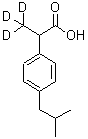 (+/-)-Ibuprofen-d3结构式_121662-14-4结构式