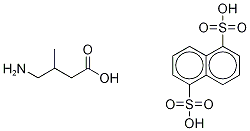 4-氨基-3-甲基丁酸半萘-1,5-二磺酸酯结构式_1216629-00-3结构式