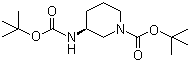 Tert-butyl 3-((tert-butoxycarbonyl)amino)piperidine-1-carboxylate Structure,1217710-80-9Structure