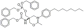 (S)-2-(苄氧基羰基)胺-2-(乙酰氧基)甲基-1-(二苄基)膦酰基氧基-4-(4-辛基苯基)丁烷结构式_1217779-54-8结构式