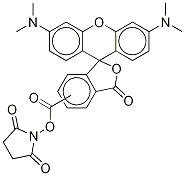 2-[(5(6)-Tetramethylrhodamine]carboxylic acid n-hydroxysuccinimide ester Structure,122363-35-3Structure