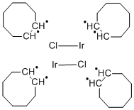 Chlorobis(cyclooctene)iridium(I) dimer Structure,12246-51-4Structure