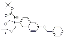 Tert-butyl 5-(6-(benzyloxy)naphthalen-2-yl)-2,2-dimethyl-1,3-dioxan-5-ylcarbamate Structure,1225347-14-7Structure