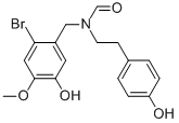 N-(p-羟基苯乙基)-n-(2-溴-5-羟基-4-甲氧基苄基)甲酰胺结构式_122584-18-3结构式