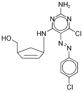 (1R,4s)-rel-4-[[2-amino-6-chloro-5-[(4-chlorophenyl)azo]-4-pyrimidinyl]amino]-2-cyclopentene-1-methanol Structure,122624-75-3Structure