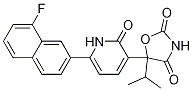 5-[6-(8-Fluoro-2-naphthalenyl)-1,2-dihydro-2-oxo-3-pyridinyl]-5-(1-methylethyl)-2,4-oxazolidinedione Structure,1227827-93-1Structure