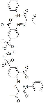 Calcium bis[3-nitro-4-[[2-oxo-1-[(phenylamino)carbonyl]propyl]azo]benzenesulphonate] Structure,12286-65-6Structure