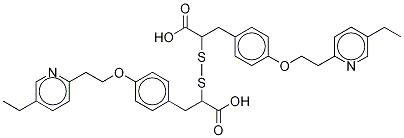 α-thio-4-[2-(5-ethyl-2-pyridinyl)ethoxy]benzenepropanoic acid disulfide Structure,1229114-67-3Structure