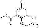 6-Chloro-3,4-dihydro-3-oxo-2h-1,4-benzoxazine-8-carboxylic acid methyl ester Structure,123040-75-5Structure